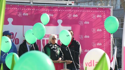 Warnstreik in Dsseldorf